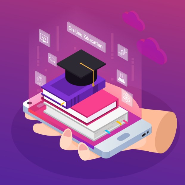 isometric-online-education-illustration