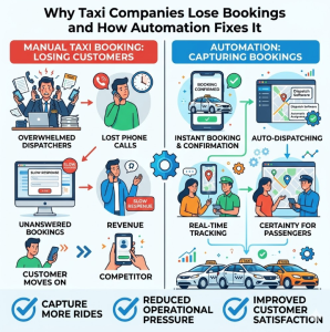 Por Qué las Empresas de Taxis Pierden Reservas y Cómo la Automatización lo Soluciona