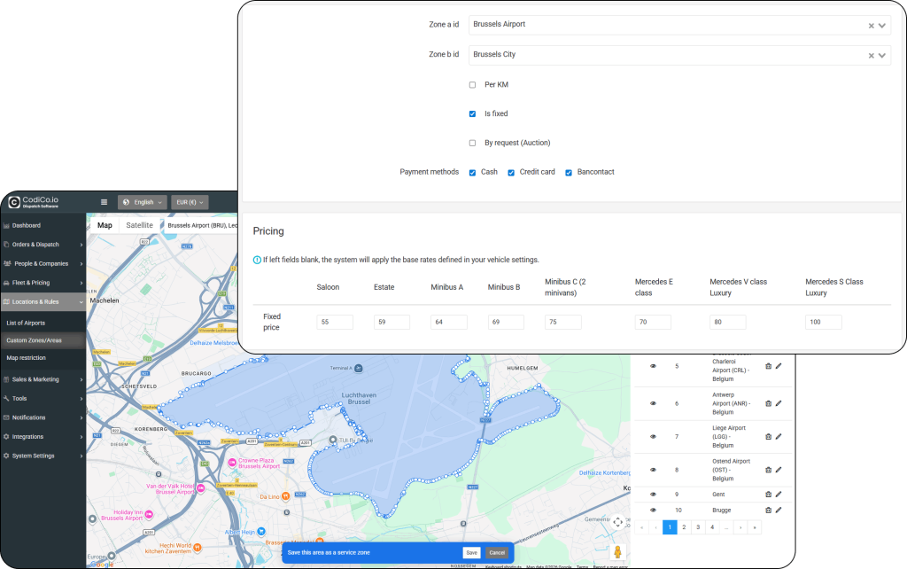 Zone and Pricing Tool