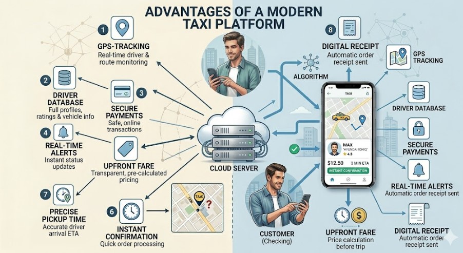 Modern taxi platform features that help local operators build customer trust